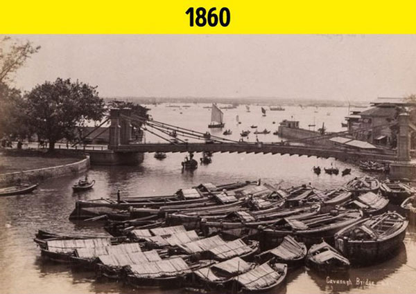 Cầu Cavenagh năm 1860