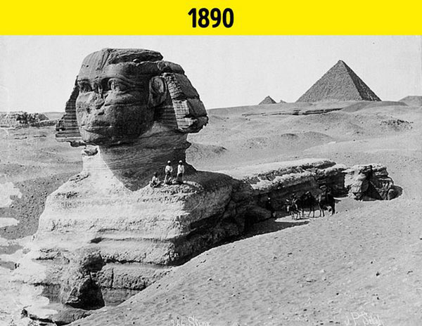Nhân sư vĩ đại Giza năm 1890