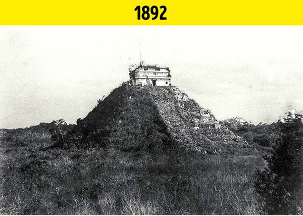 Kim tự tháp Kukulkán năm 1892