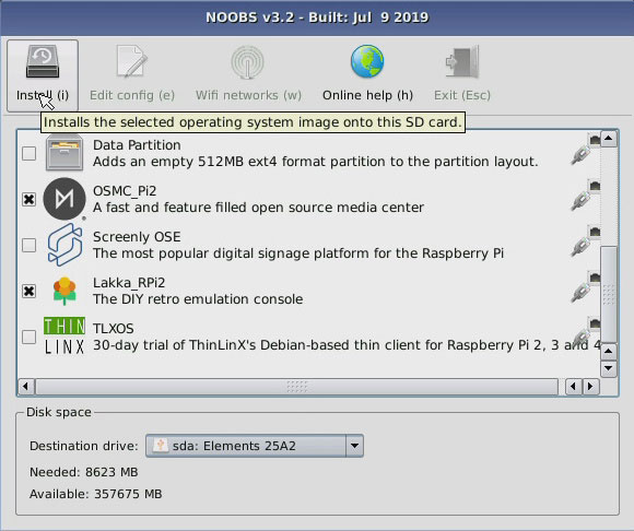 Boot nhiều hệ điều hành Pi với NOOBS