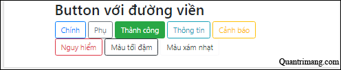 Button chỉ có đường viền