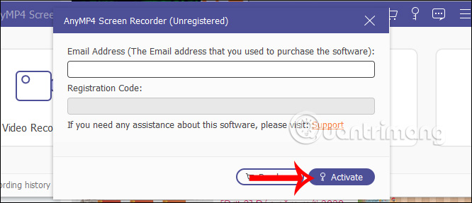 Nhập code kích hoạt