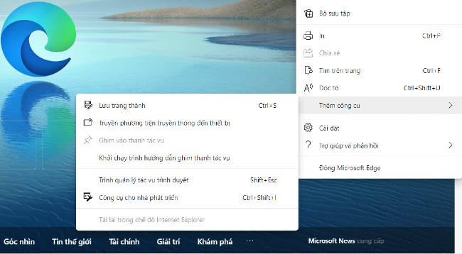 Tùy chọn tải lại trong chế độ Internet Explorer sẽ chỉ có sẵn nếu trang web yêu cầu