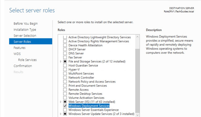 Cài đặt Windows Deployment Services Role (WDS Server 2016)