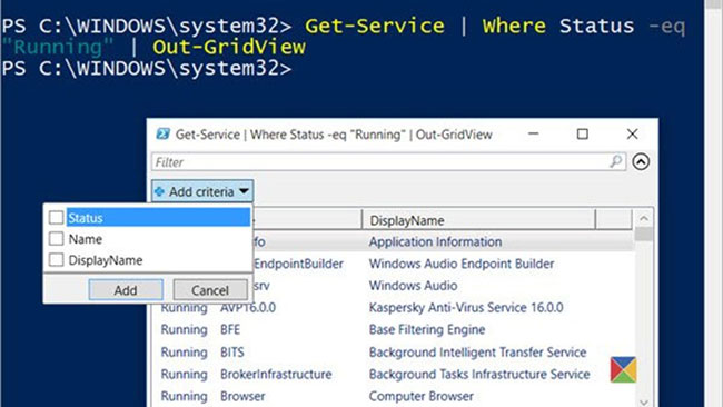 Xuất danh sách các service đang chạy và đã dừng trong PowerShell