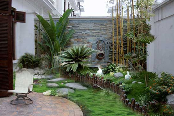 Tiểu cảnh trước nhà đẹp 7