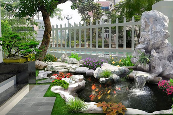 Tiểu cảnh trước nhà đẹp 9