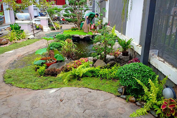 Tiểu cảnh trước nhà đẹp 11