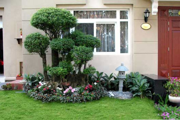 Tiểu cảnh trước nhà đẹp 13
