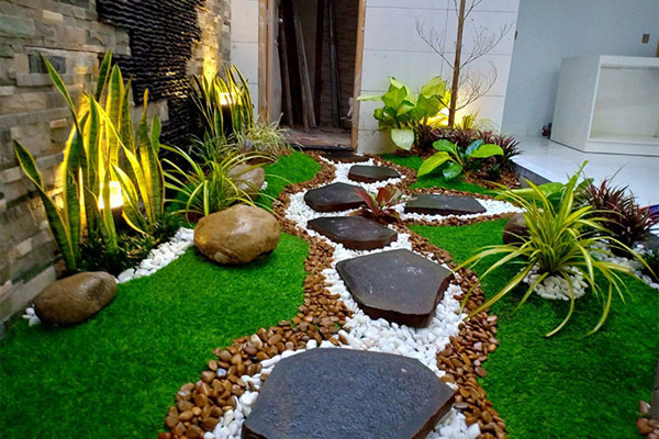 Tiểu cảnh trước nhà đẹp 2