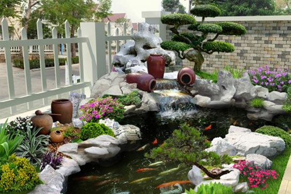 Tiểu cảnh trước nhà đẹp 4