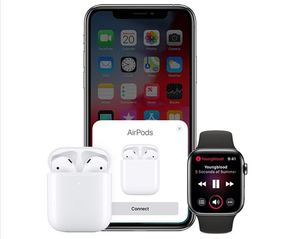 The AirPods will automatically connect the device you switched 