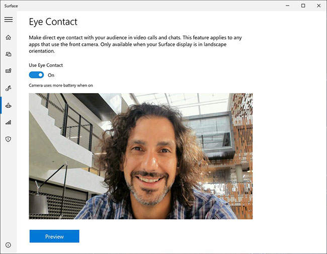 Cách bật Eye Contact cho Surface Pro X trên Windows 10