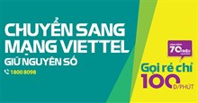 Cách chuyển mạng Viettel giữ nguyên số