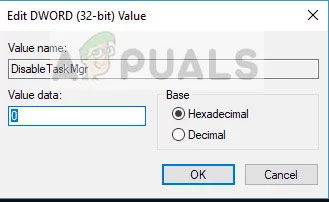 Đặt giá trị key là 0