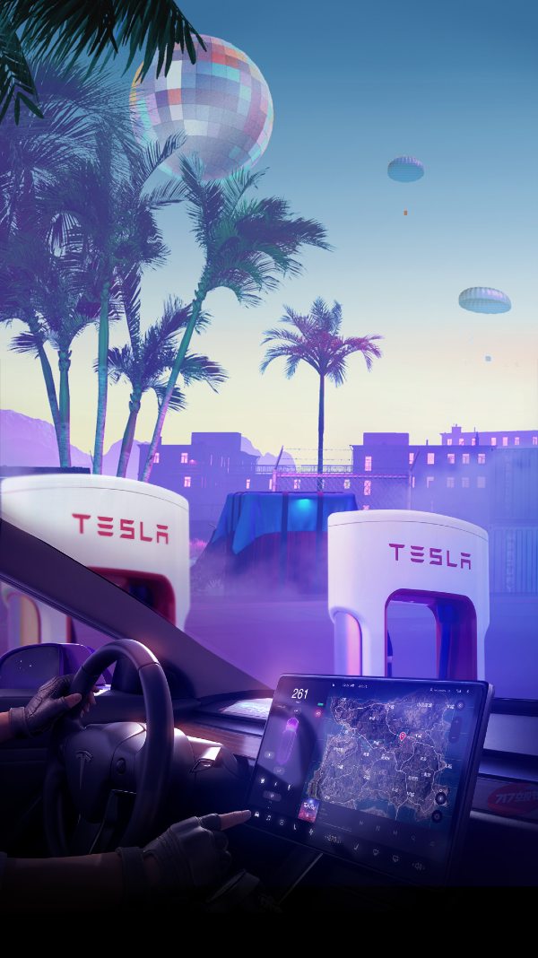 Lái xe Tesla đi nhặt "thính"