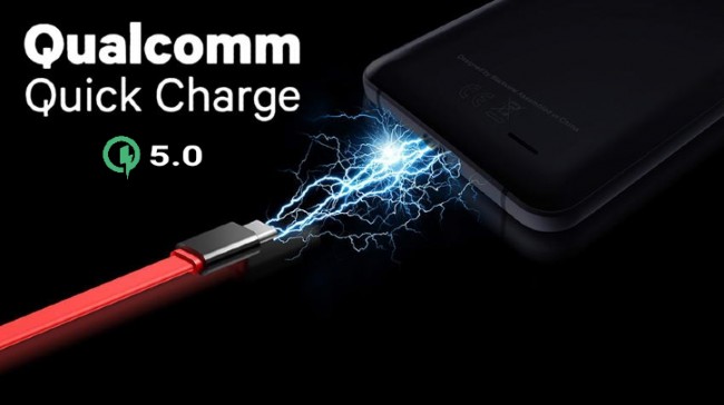 QuickCharge 5.0 là chuẩn sạc đầu tiên của Qualcomm hỗ trợ sạc công suất trên 100W