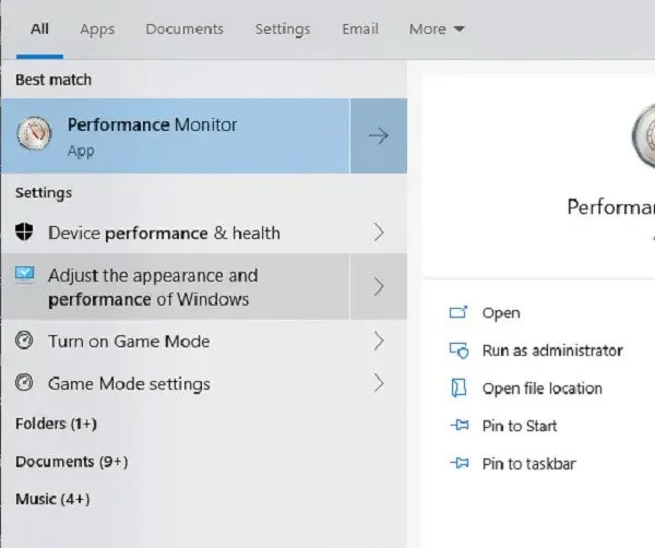 Chọn Adjust the appearance and performance of Windows