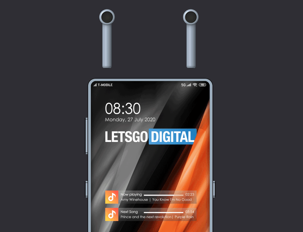 Sáng chế smartphone có khe đựng tai nghe không dây của Xiaomi