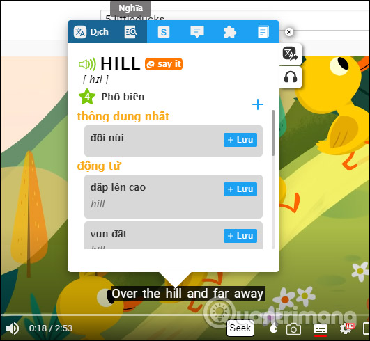 Pop-up học tiếng Anh 