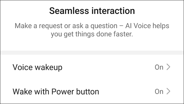 Celia nằm trong phần AI Voice trên Huawei