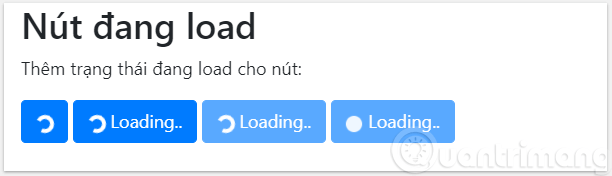 Tạo button đang load trong Bootstrap