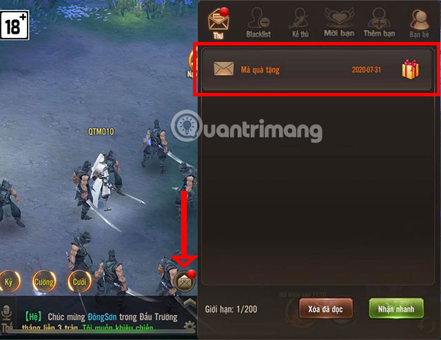 nhập code giang hồ chi mộng