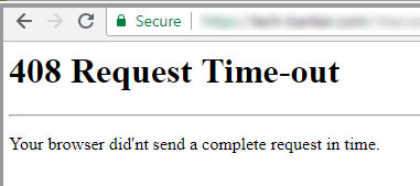 Lỗi 408 Request Timeout