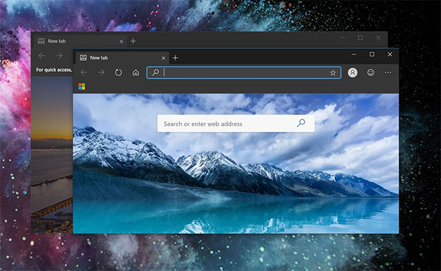 Microsoft Edge với theme tùy chỉnh