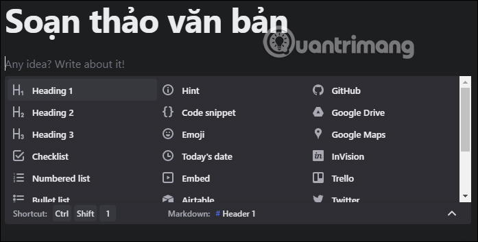 Công cụ soạn thảo
