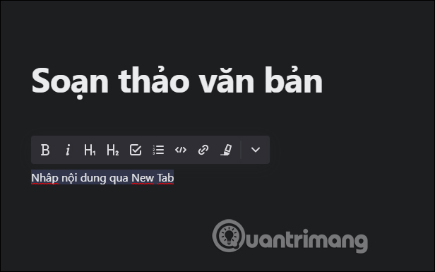 Chỉnh định dạng văn bản