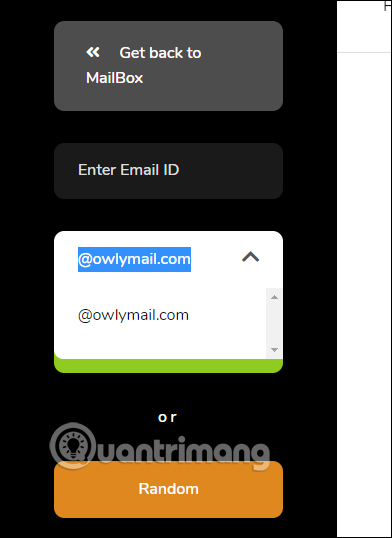 Tùy chọn tạo email