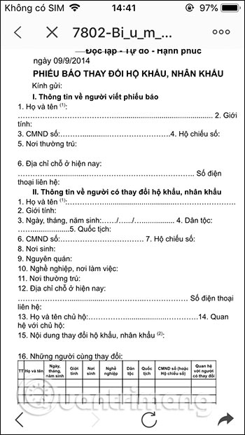 Xem hồ sơ