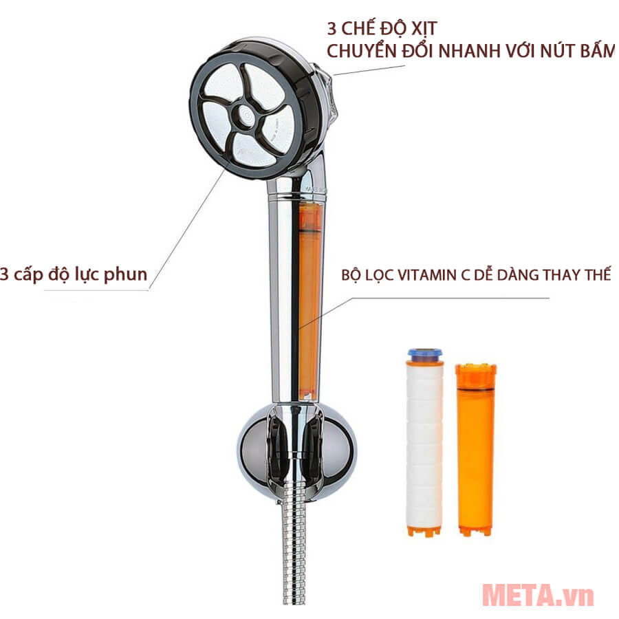 Vòi tắm Sonaki Tornado Vitamin C SVH-140CR