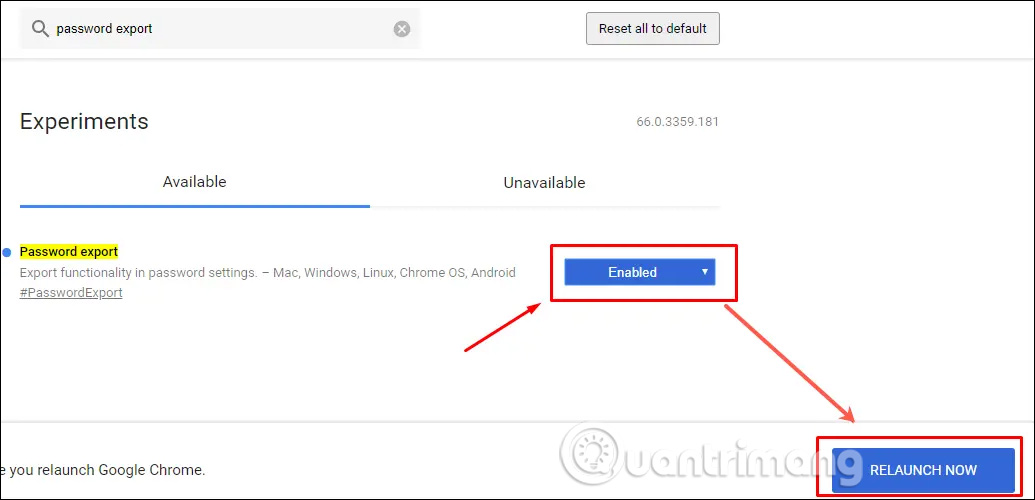 Kích hoạt xuất mật khẩu
