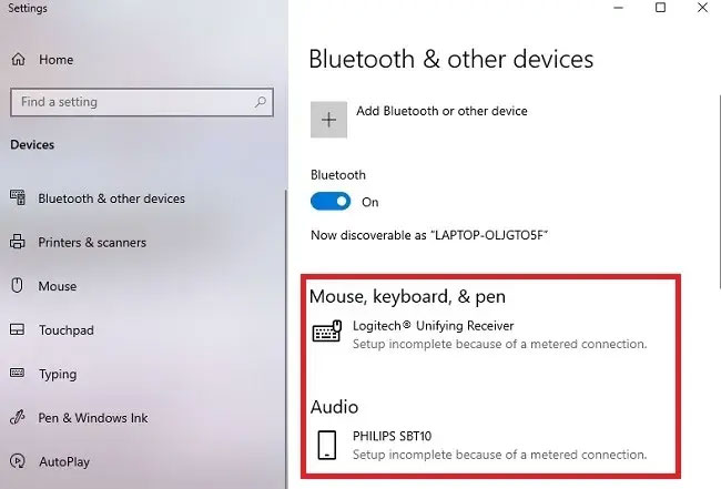 Cách sửa lỗi Bluetooth Metered Connection trên Windows 10