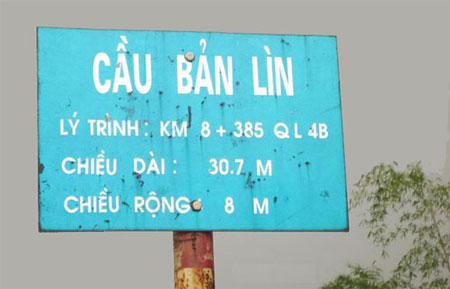 Cầu Bản Lìn tại Lạng Sơn.