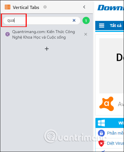 Tìm kiếm tab