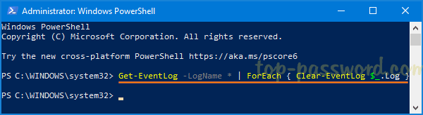 Xóa nhật ký sự kiện Windows bằng PowerShell