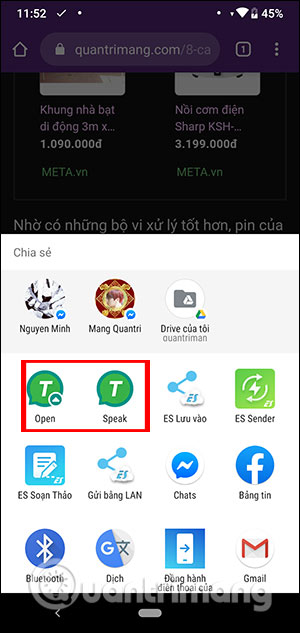 Đọc đoạn văn