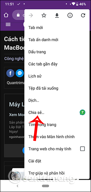 Chia sẻ trang web