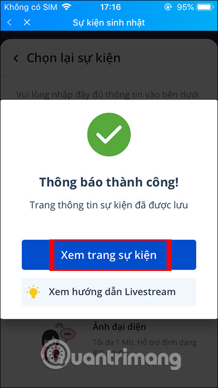 Xem trang sự kiện
