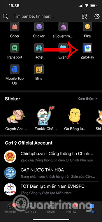 Chọn ZaloPay 