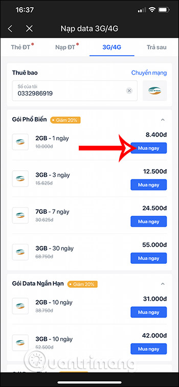 Mua data