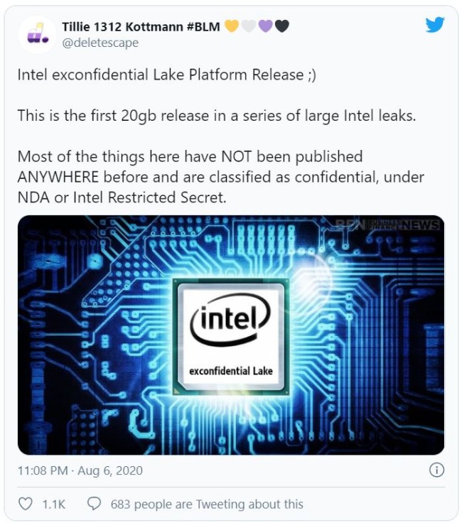 Tài sản trí tuệ của Intel bị đăng tải công khai trên internet