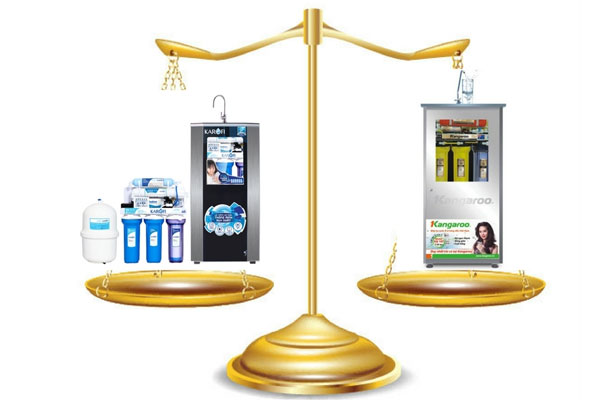 Nên mua máy lọc nước Kangaroo hay Karofi