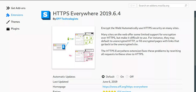 Dùng HTTPS Everywhere để đảm bảo mình dùng HTTPS ở bất cứ đâu