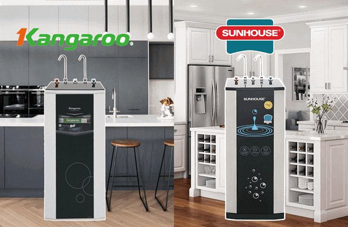 So sánh máy lọc nước Kangaroo và Sunhouse
