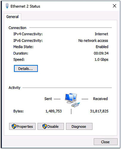 Lỗi IPv6 No Network Access
