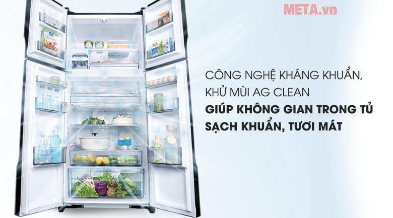 Công nghệ kháng khuẩn AG Clean giúp khử mùi hiệu quả